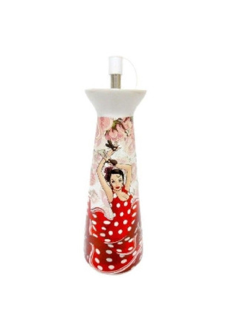 ACEITERA CERAMICA FLAMENCA, 16 X 6,5 CM.     