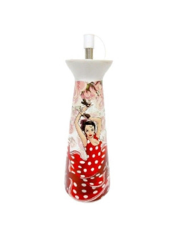 ACEITERA CERAMICA FLAMENCA, 16 X 6,5 CM.     