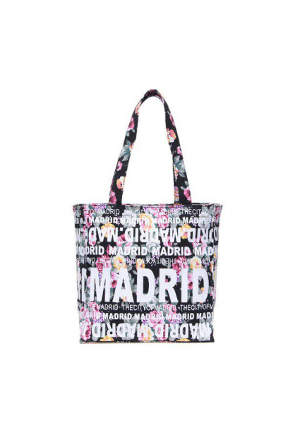 Bolso 25x25 Madrid flores negro