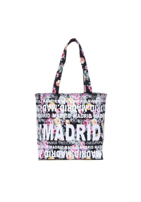 Bolso 25x25 Madrid flores negro