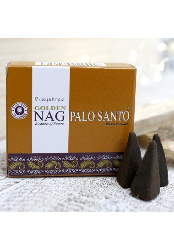 Conos de incienso Golden Nag Champa aroma Palo Santo