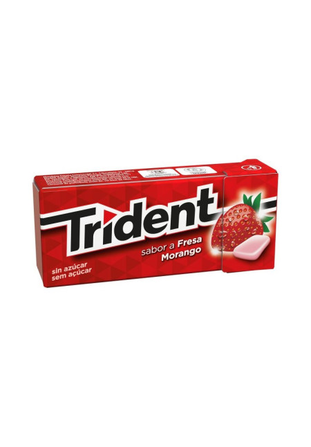 Trident Fresh Gragea Fresa- Chicles sin Azúcar con Sabor a Fresa - 14 g