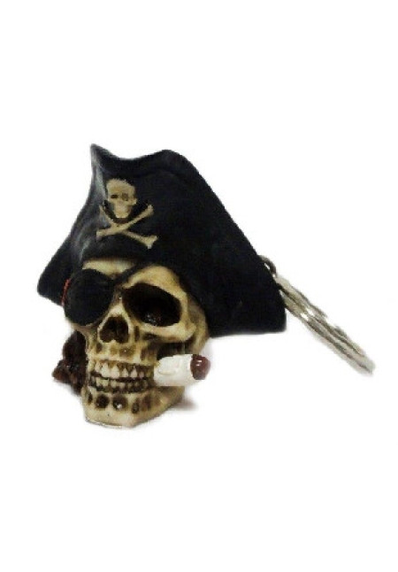 LLAVERO CALAVERA PIRATA SOMBRERO             
