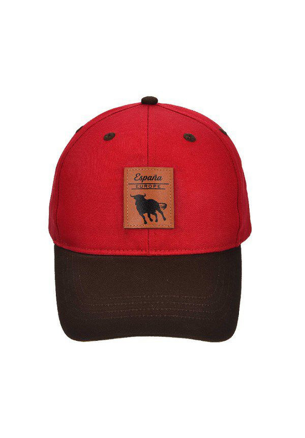 Gorra España bull burdeos-marrón