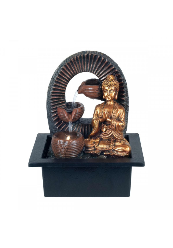 Fuente Buda hecha de Resina 21x18x25cm