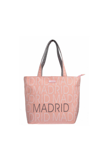 Bolso 25x25 Madrid letras salmón