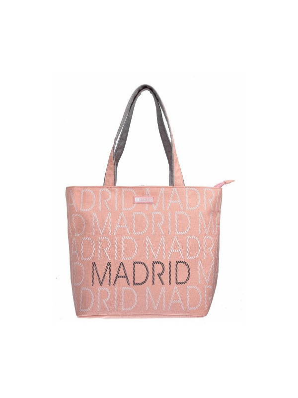 Bolso 25x25 Madrid letras salmón
