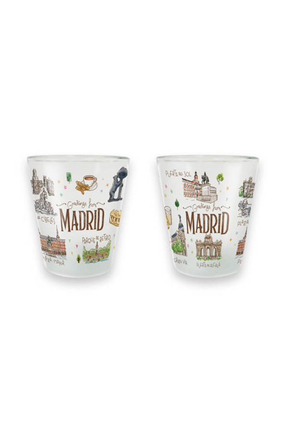 Vaso chupito recuerdo Madrid