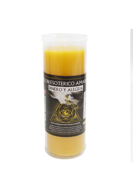 Velón esotérico amarillo 120h duración Velón esotérico amarillo 120h duración