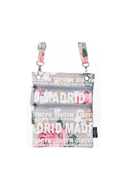 Bolso Pasaporte Asa Madrid flores beige