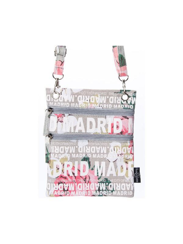 Bolso Pasaporte Asa Madrid flores beige