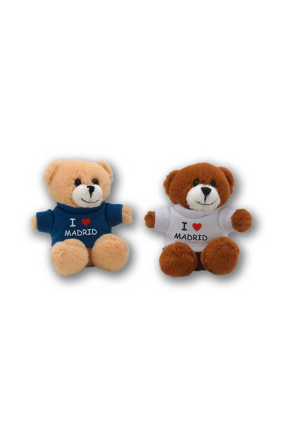 IMAN OSO PELUCHE CON CAMISETA MADRID BLANCA/AZUL (MADRID)
