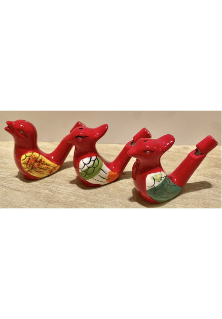 Silbato de Cerámica con forma de pajarito