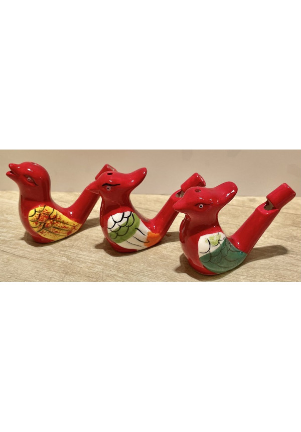 Silbato de Cerámica con forma de pajarito