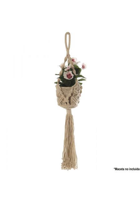 Macetero Colgante Macramé Crudo 72cm (maceta No Incluida) Macetero Colgante Macramé Crudo 72cm (maceta No Incluida)