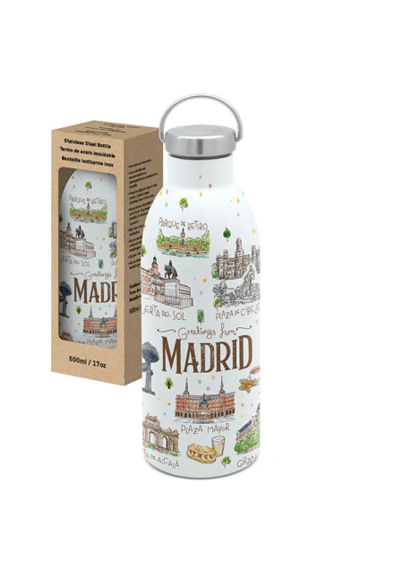 BOTELLA TERMO MADRID ACUARELA 500ml (MADRID)