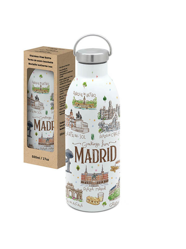 BOTELLA TERMO MADRID ACUARELA 500ml (MADRID)