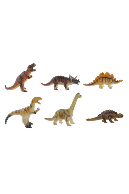 JUGUETE PVC 29X15X21 DINOSAURIOS BLANDO 6 SURT.