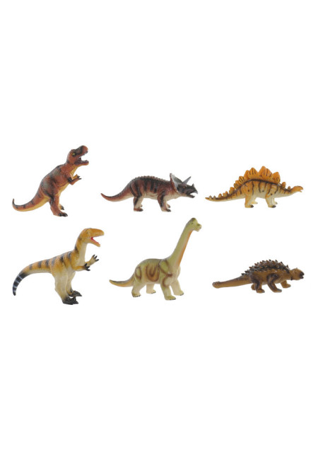 JUGUETE PVC 29X15X21 DINOSAURIOS BLANDO 6 SURT.