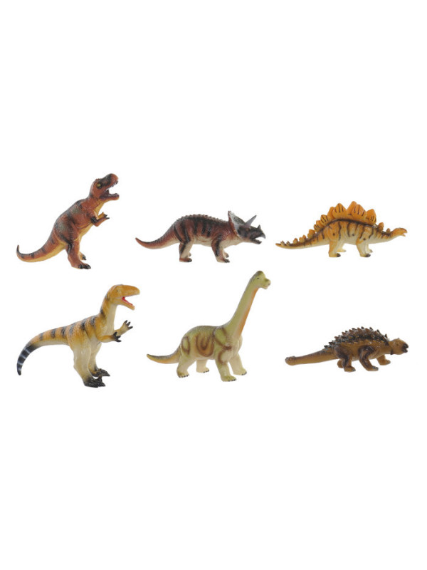 JUGUETE PVC 29X15X21 DINOSAURIOS BLANDO 6 SURT.