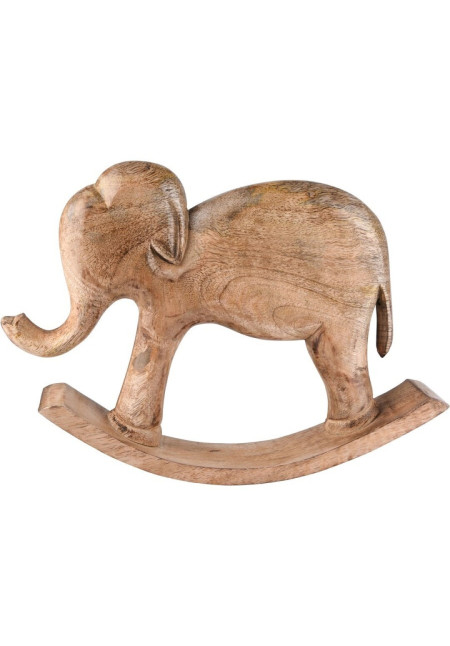 DECO ELEPHANT. NATURAL. WOOD. 30X21X5CM