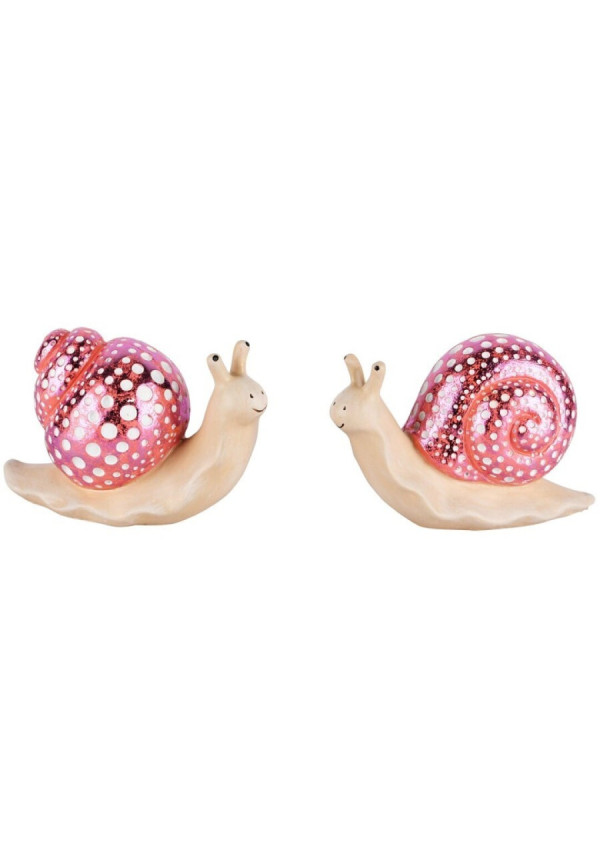 DECO SNAIL. PINK. POLIRESINA. 11X6X7CM. 2ASS.