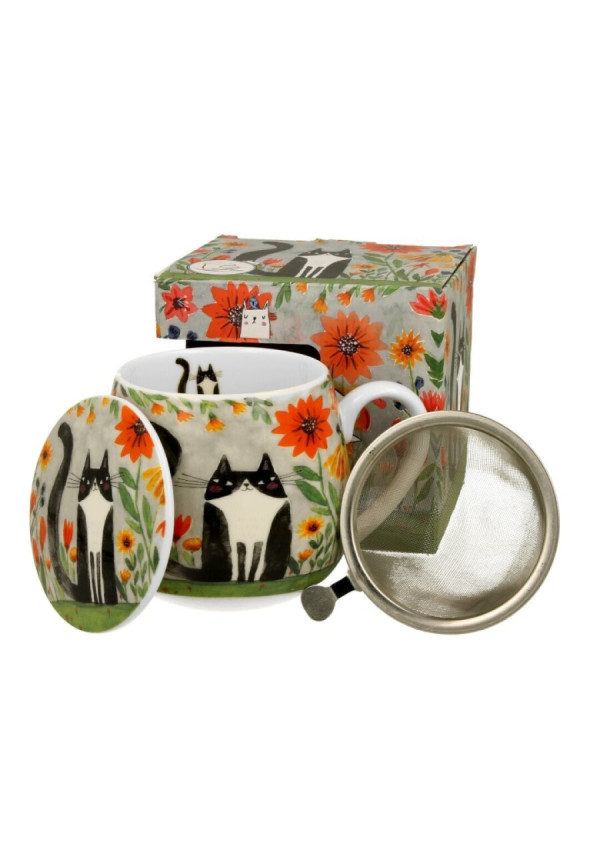  TAZA INFUSION PORCELANA CAT MEADOW