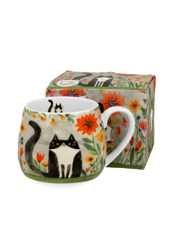 MUG ANCHO PORCELANA CAT, 430ML