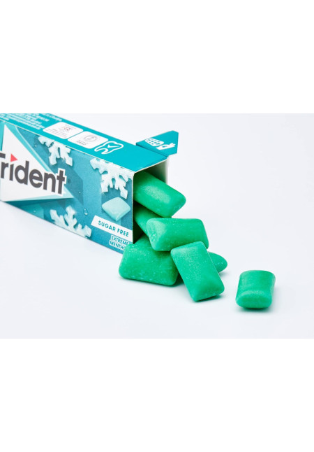 Trident Extreme Menthol - Chicles sin Azúcar con Sabor a Menta 