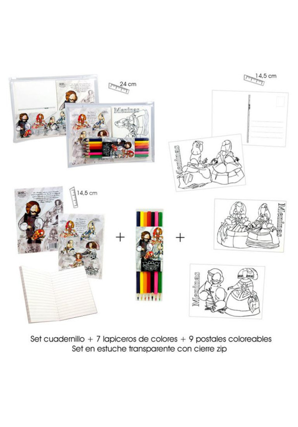 POSTALES Y AGENDA PINTAR MENINAS