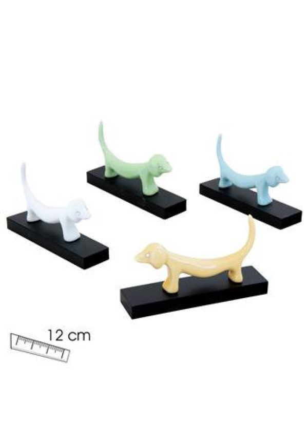 Anillero Perro salchicha 12 cm. 