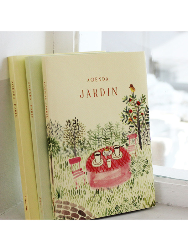 Agenda perpetua de 12 meses. Jardín 