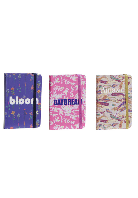 LIBRETA CARTON PAPEL 9,5X1,5X14 80H, 3 SURT.