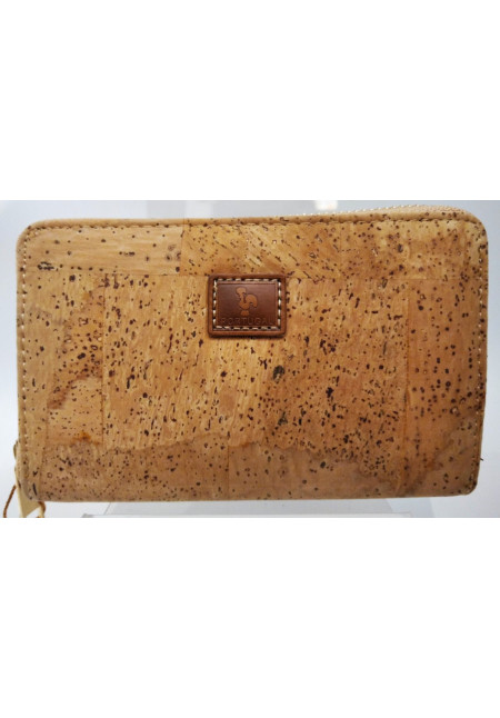 Cartera de bolsillo de mujer de corcho natural 15x10cm