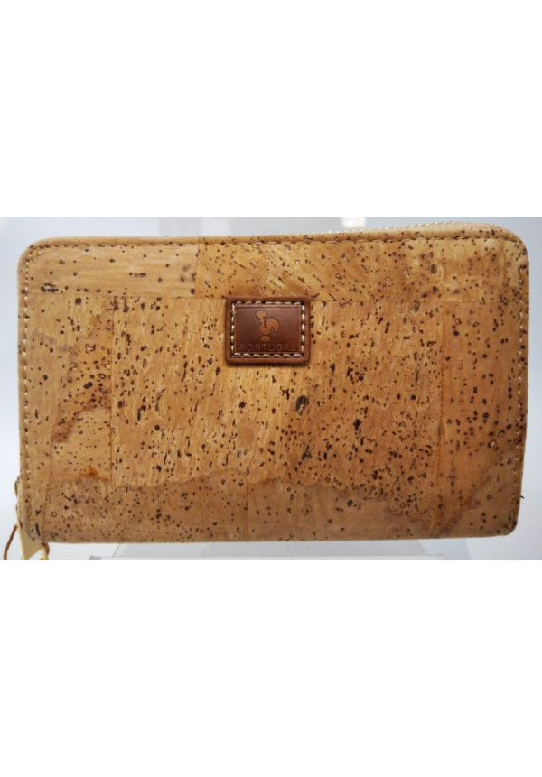 Cartera de bolsillo de mujer de corcho natural 15x10cm