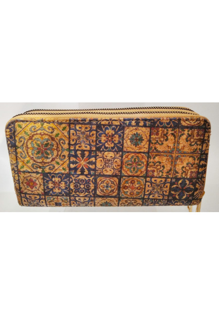 cartera de bolsillo de mujer de corcho 19x10.5cm com doble cremallera