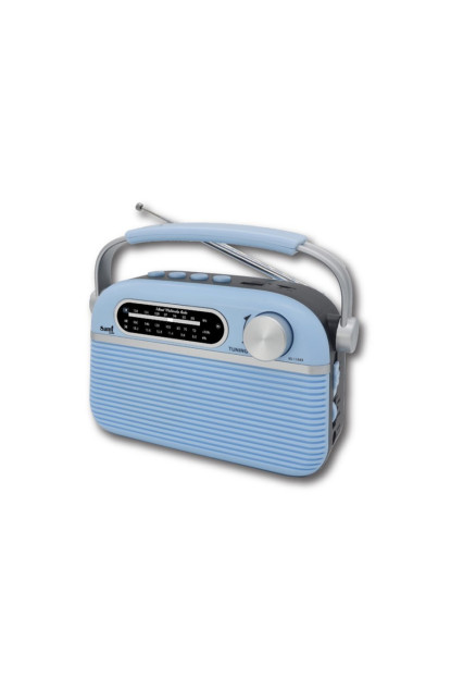 RADIO VINTAGE 60s AZUL DIAL ANALOG. AM/FM/SW/BT US