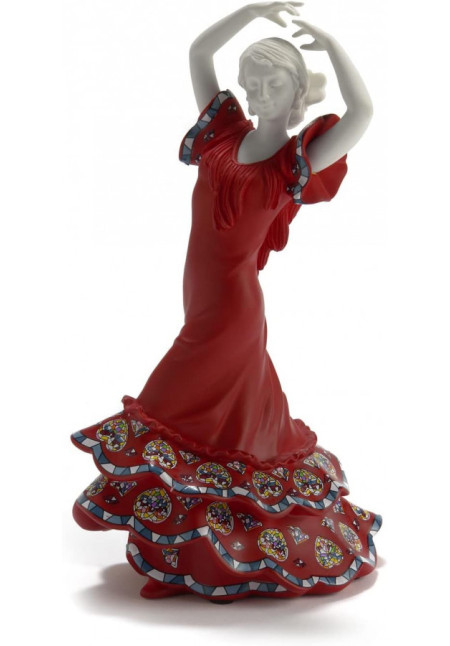 Figura Decorativa sevillana Roja, Resina, Multicolor, 9x6.50x15.50