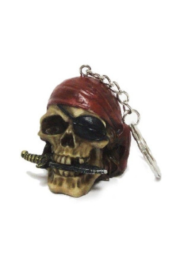 LLAVERO CALAVERA PIRATA CUCHILLO         