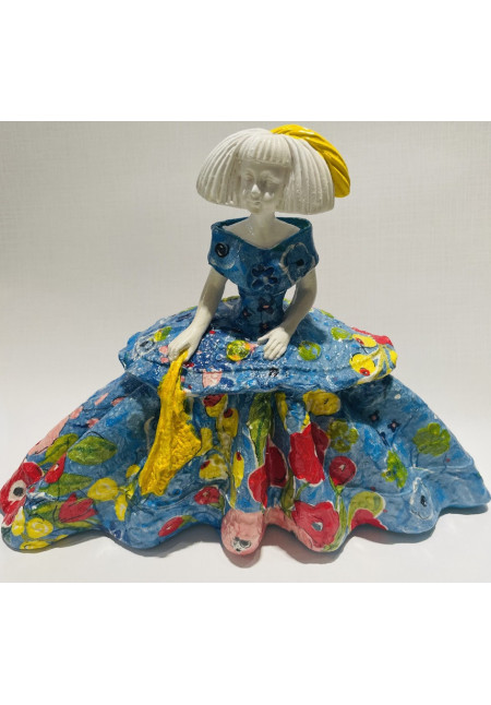 Figura de Menina primavera 18cm hecha de escayola