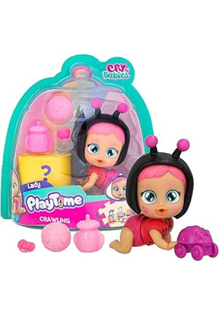 Bebés Llorones Playtime Day Care Crawling Lady, Mini Muñecas, con 5+ Accesorios, Gatea Y Llora Lágrimas De Verdad, con una Revelación Mágica, Juguete para Niños de 4 a 6 Años