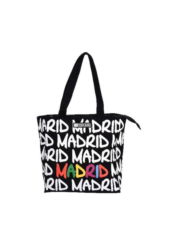 Bolso 25x25 Madrid negro-blanco letras mc