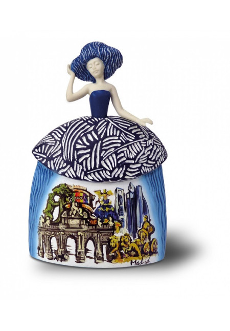 Figura decorativa original de la marca Nadal. Menina Nube Azul Madrid 12.5cm. 