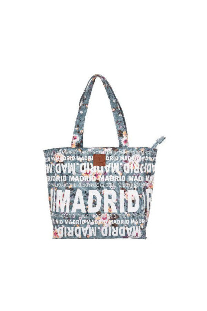 Bolso 25x25 Madrid flores azul