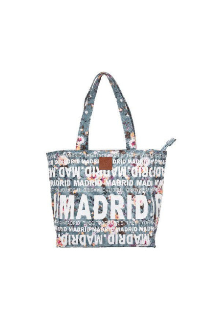 Bolso 25x25 Madrid flores azul