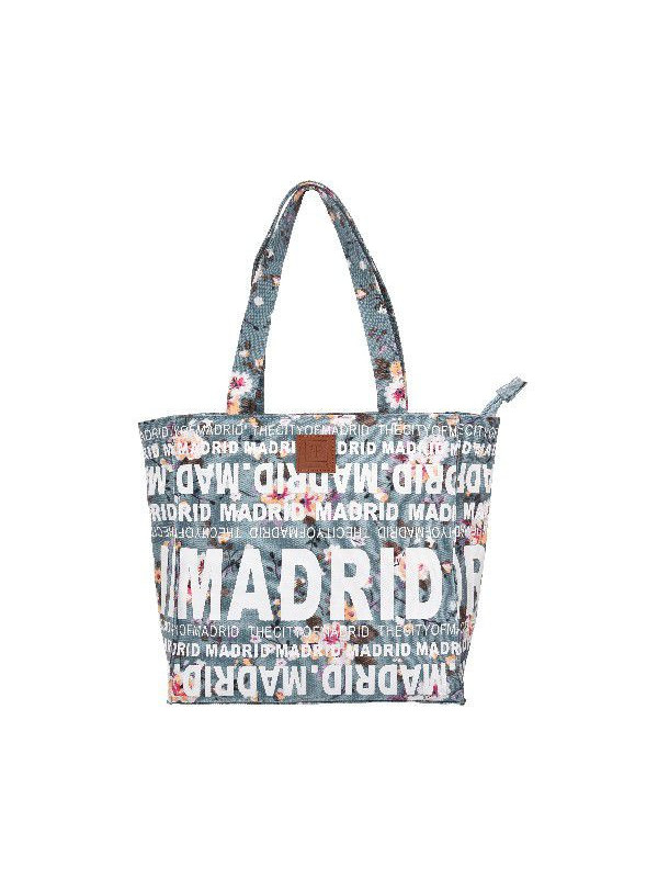 Bolso 25x25 Madrid flores azul