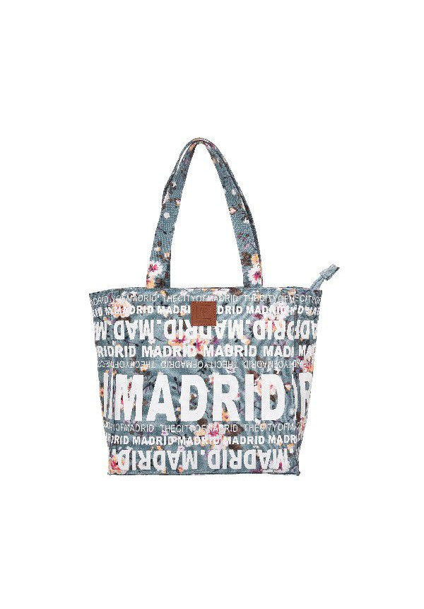 Bolso 25x25 Madrid flores azul