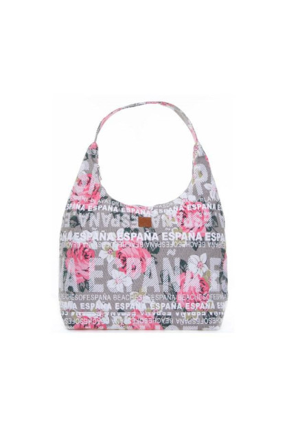 Bolso Góndola España flores beige