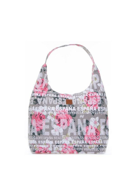Bolso Góndola España flores beige