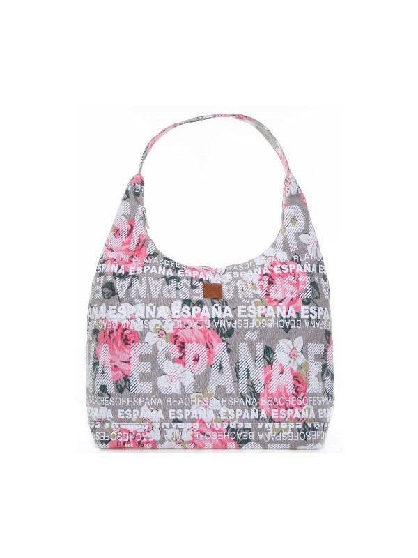 Bolso Góndola España flores beige